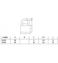 Cadenas Abus 65/40