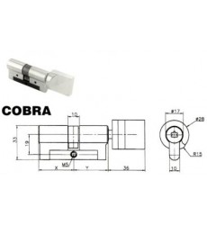 Cylindre 30x30 Bouton + carte de scurit