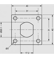 PLAQUETTE D20.1X17.2