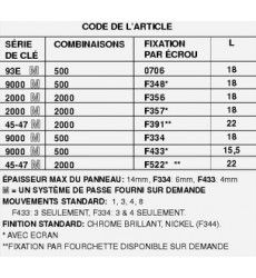 Serrure 0706 sur n 9450