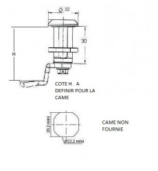 SERRURE 1/4 A VISSER T8 L30