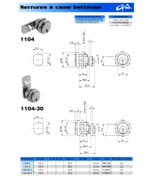 Serrure 1104A 1/2t Gauche