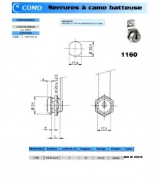 Serrure 1160 A  sur n  C32434  avec came sertie 6629-09