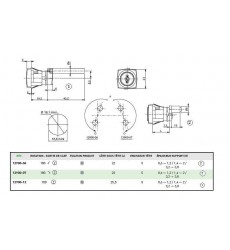 Serrure 12900-06 1/2T gauche 2S