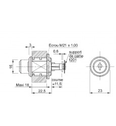 serrure 14800-998 +  came coudee  Sans gche