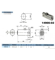  Serrure 14900-02 1/4D-G VAR (1222)