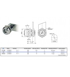 Serrure 1700-20 1/4T droite