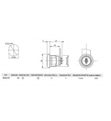 Serrure 25340-03  + came 4929-85