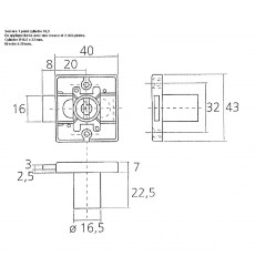 Serrure 425D entraxe 20