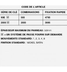 Serrure 4795 sur n 9450