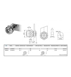 Serrure 7595-A220B/1206-30 1/4G gauche T8 