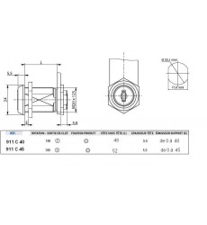 Serrure 911C45  sur N varie