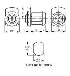 Serrure F06A sur n 2131A Remplace 911B