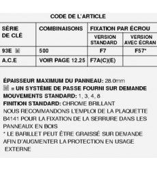 Serrure F07A sur n 2131A