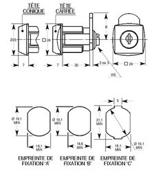 Serrure F244 n vari + came  F5110