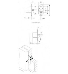 Serrure poussoir 1003-025  N F270