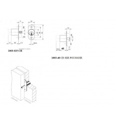 Serrure poussoir 1003-040 CR VAR