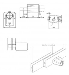 Serrure poussoir 5911-001 NI