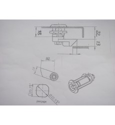 serrures triangle a claquer T8 + came a claquer